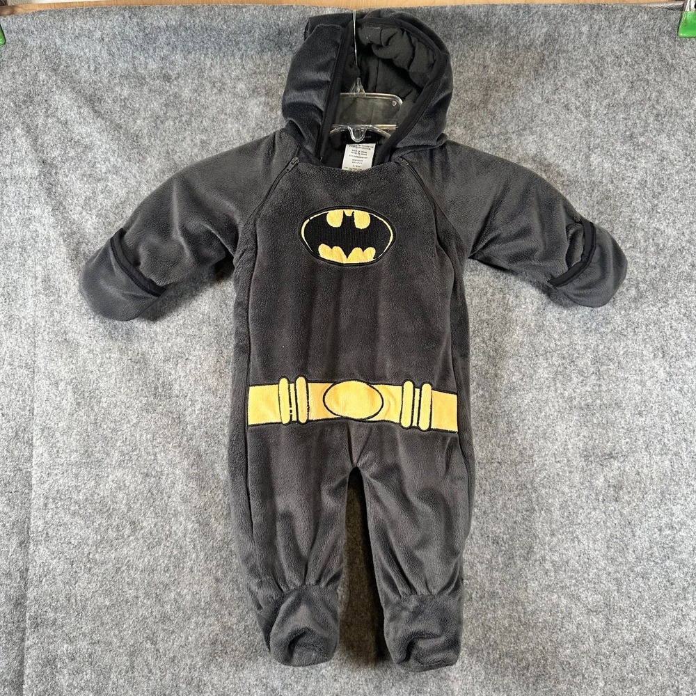 DC Comics Batman Baby Fleece Hooded Full Zip Jacket Gray 3-6 Months